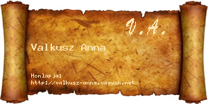 Valkusz Anna névjegykártya